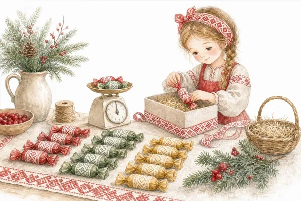 Сколько конфет в новогоднем подарке