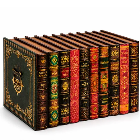 Шкатулка в виде ряда старинных книг
